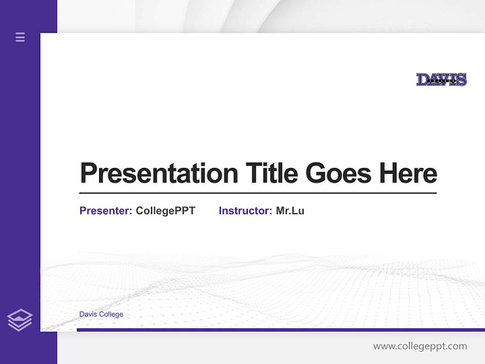 Davis College Thesis Proposal/Graduation Defense PPT Template4:3 ratio PPT effect preview image5