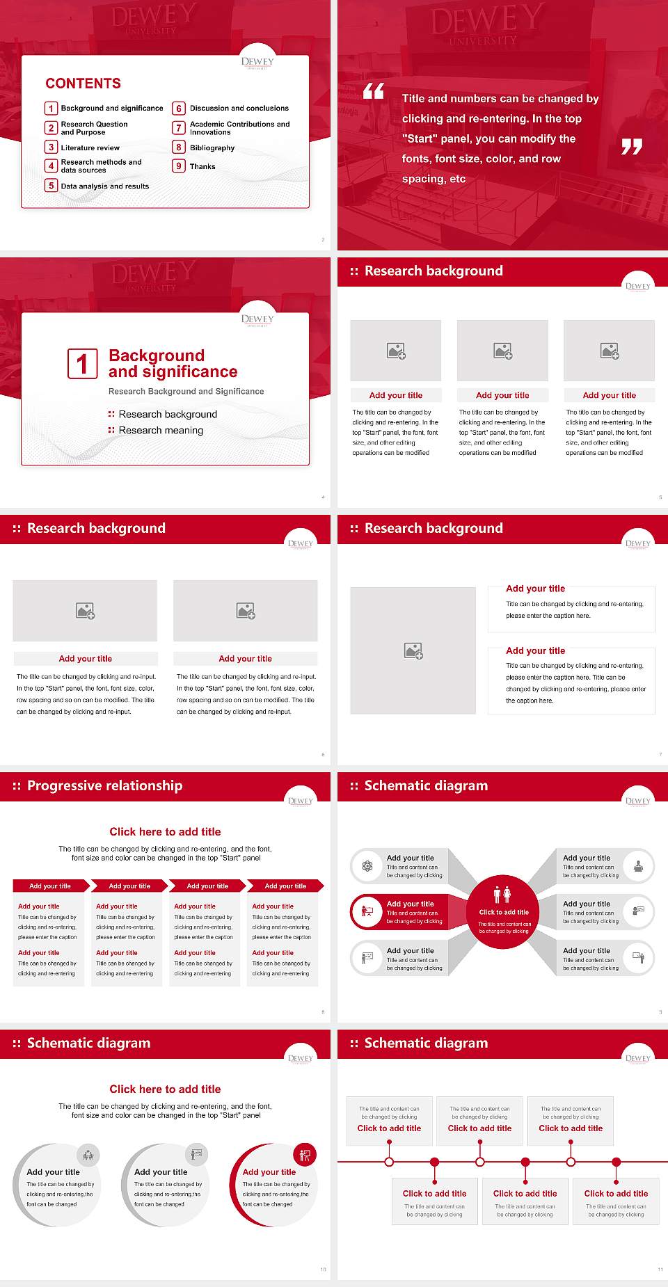 Dewey University-Carolina Graduation Thesis Defense PPT Template4:3 ratio PPT effect preview image2