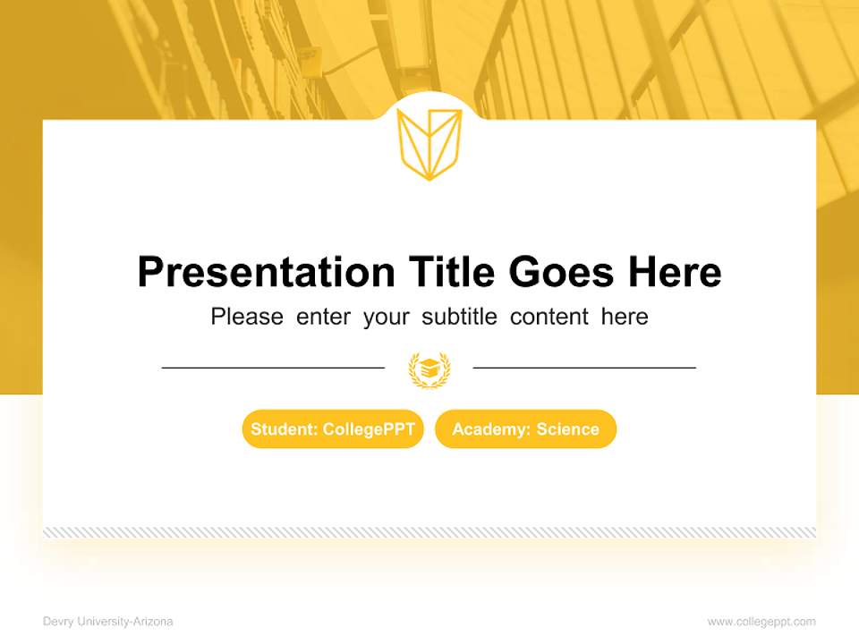 Devry University-Arizona National Scholarship Defense PPT Template4:3 ratio PPT effect preview image4