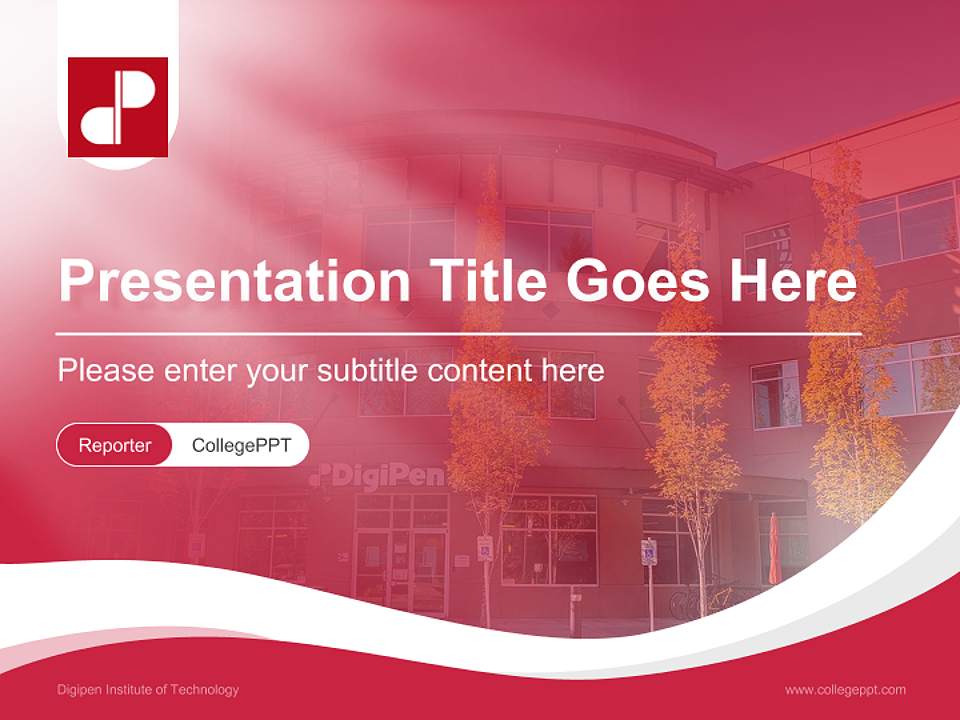 Digipen Institute of Technology Lecture Sharing and Networking Event PPT Template4:3 ratio PPT effect preview image4