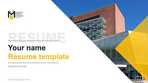 Medgar Evers College Resume PPT Template