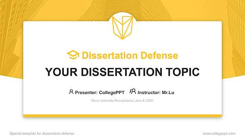 Devry University-Pennsylvania Graduation Thesis Defense PPT Template