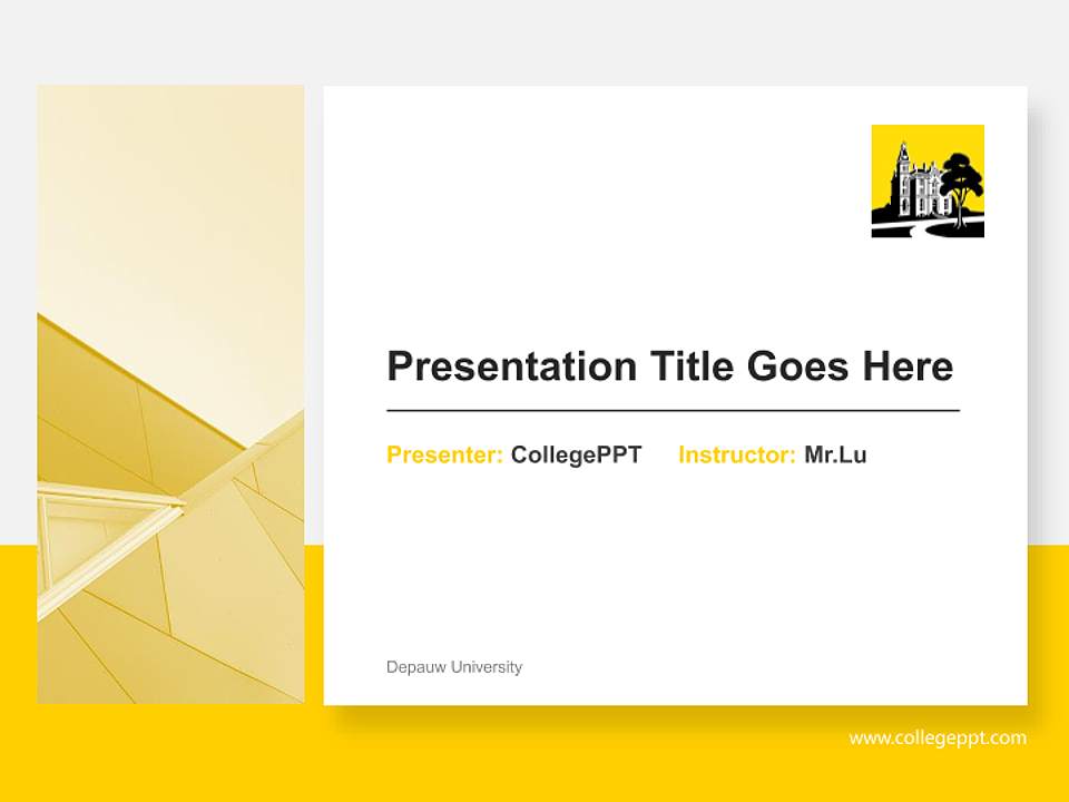 Depauw University General Purpose PPT Template4:3 ratio PPT effect preview image6