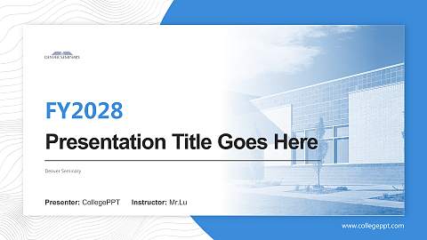 Denver Seminary Academic Presentation/Research Findings Report PPT Template