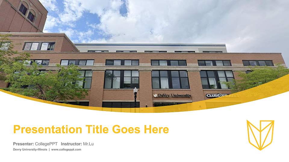 Devry University-Illinois Course/Courseware Creation PPT Template16:9 ratio PPT effect preview image1