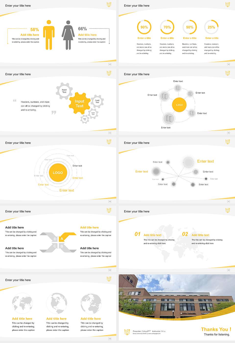 Devry University-Illinois Course/Courseware Creation PPT Template16:9 ratio PPT effect preview image4