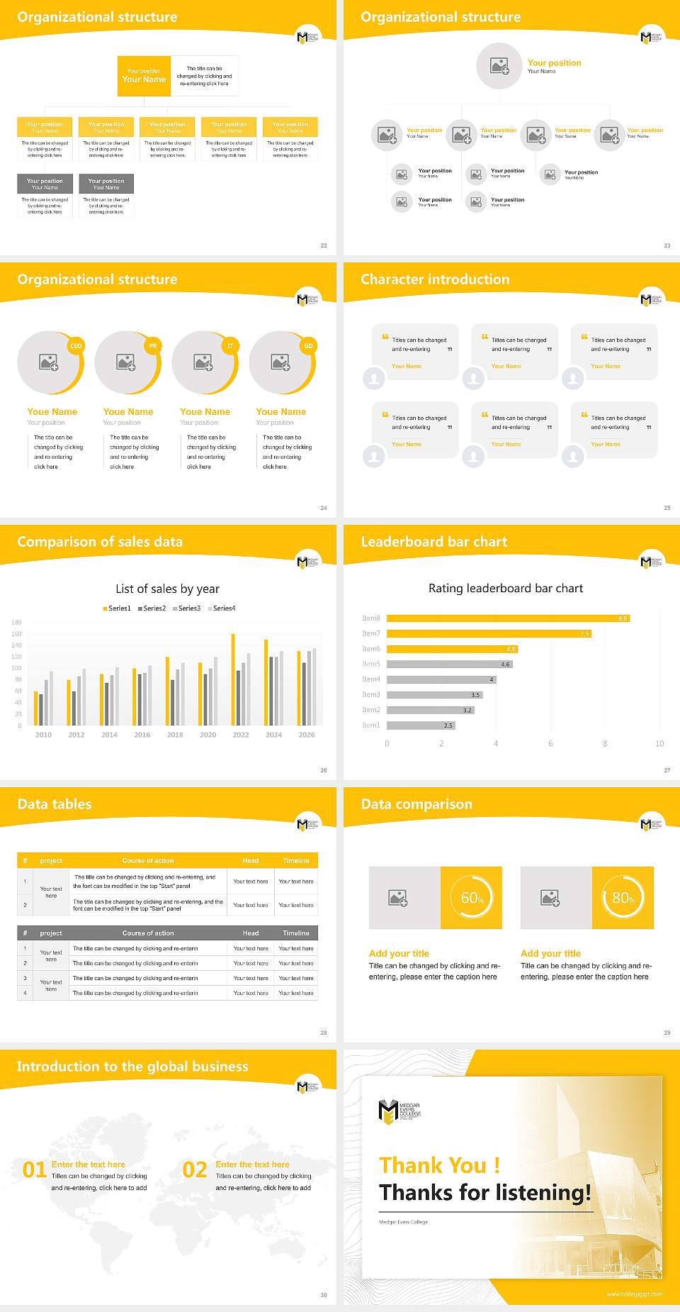 Medgar Evers College Academic Presentation/Research Findings Report PPT Template4:3 ratio PPT effect preview image4