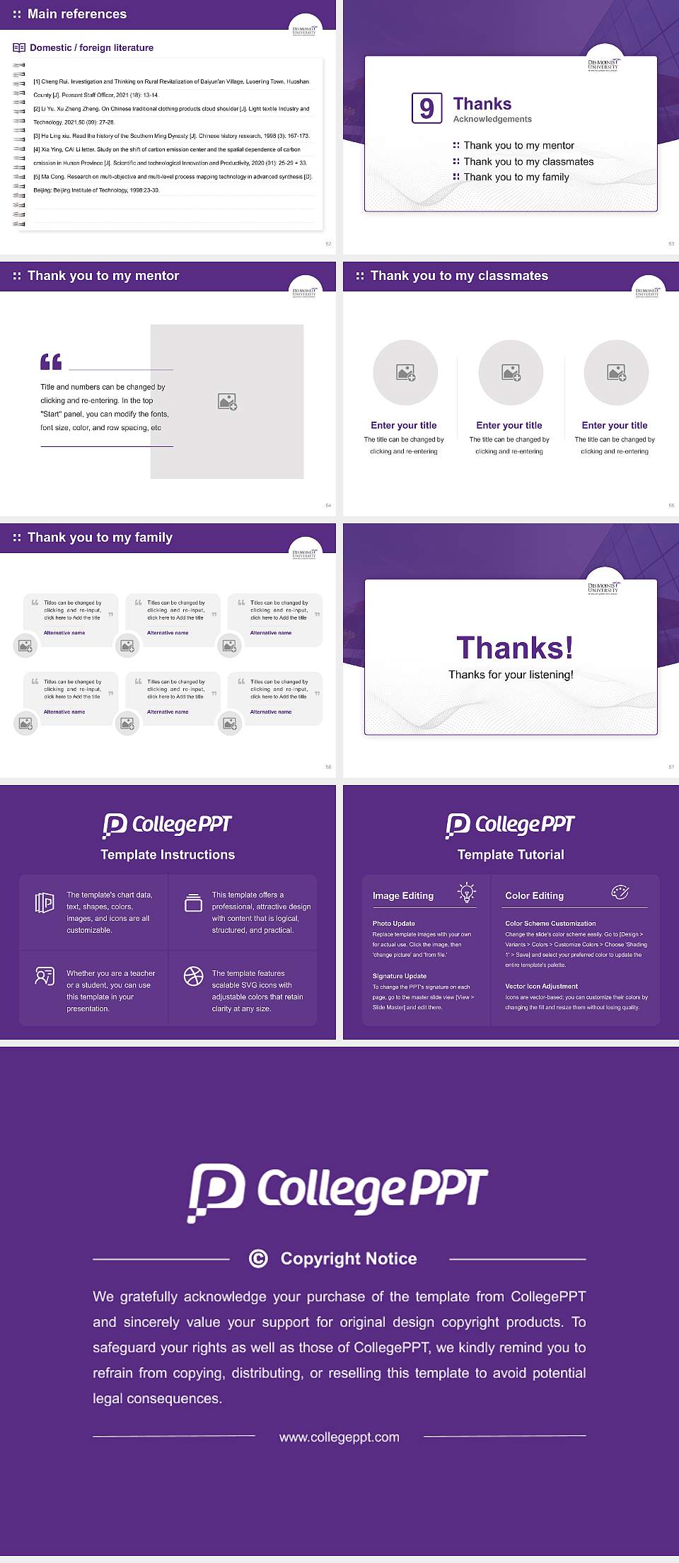 Des Moines University-Osteopathic Medical Center Graduation Thesis Defense PPT Template4:3 ratio PPT effect preview image7