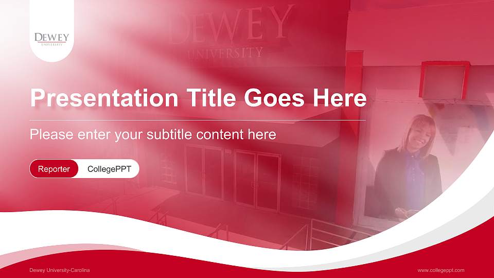 Dewey University-Carolina Lecture Sharing and Networking Event PPT Template16:9 ratio PPT effect preview image