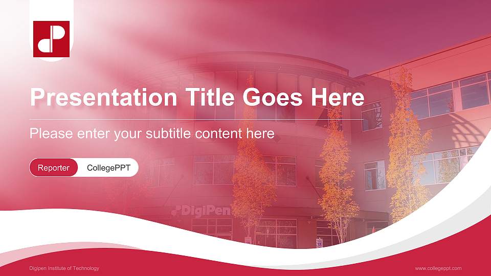 Digipen Institute of Technology Lecture Sharing and Networking Event PPT Template16:9 ratio PPT effect preview image