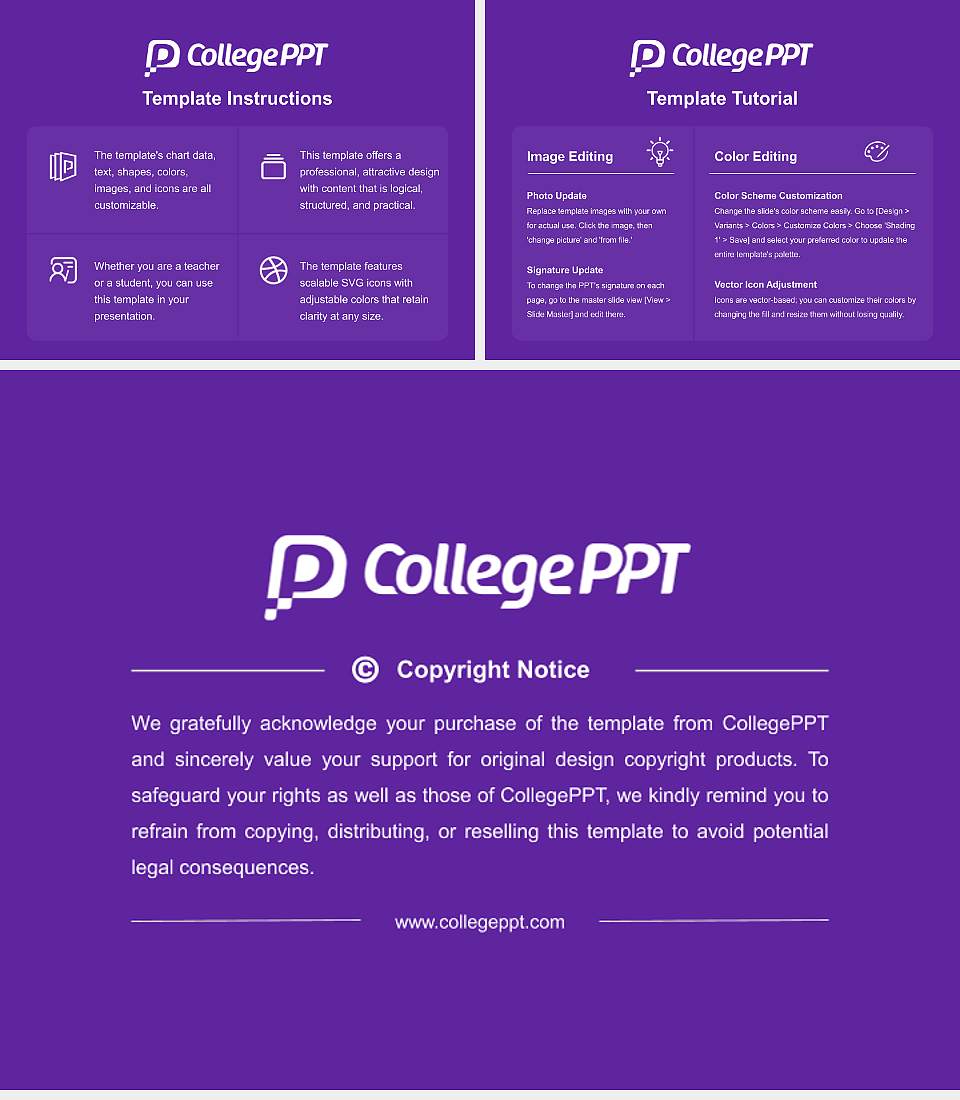 Hunter College Course/Courseware Creation PPT Template4:3 ratio PPT effect preview image5