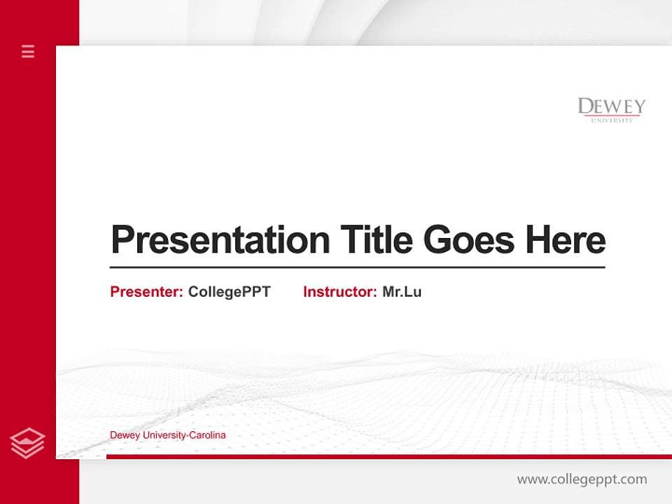 Dewey University-Carolina Thesis Proposal/Graduation Defense PPT Template4:3 ratio PPT effect preview image5