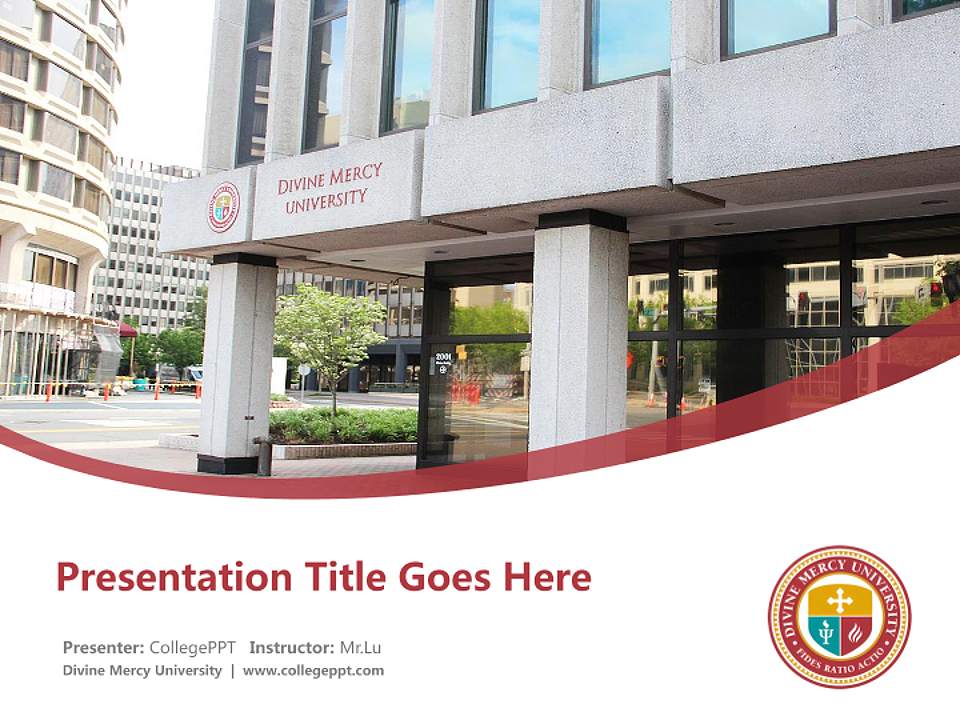 Divine Mercy University Course/Courseware Creation PPT Template4:3 ratio PPT effect preview image5