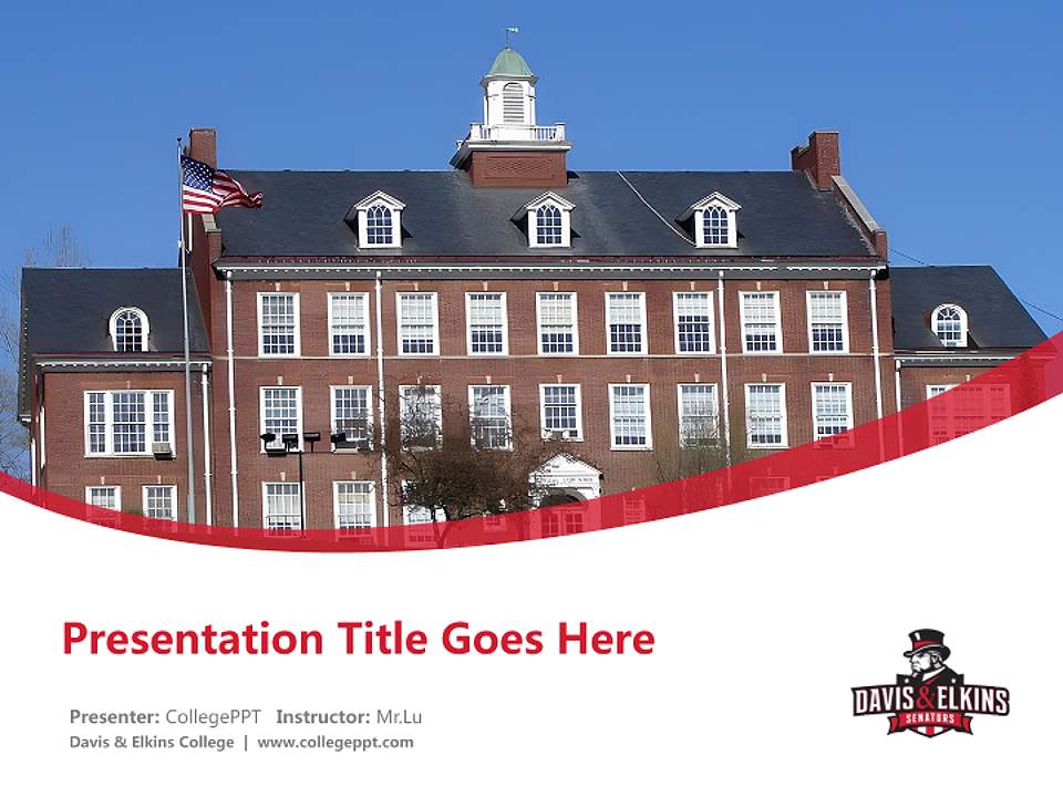Davis & Elkins College Course/Courseware Creation PPT Template4:3 ratio PPT effect preview image5