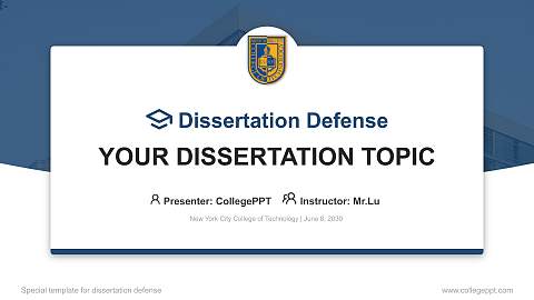 New York City College of Technology Graduation Thesis Defense PPT Template