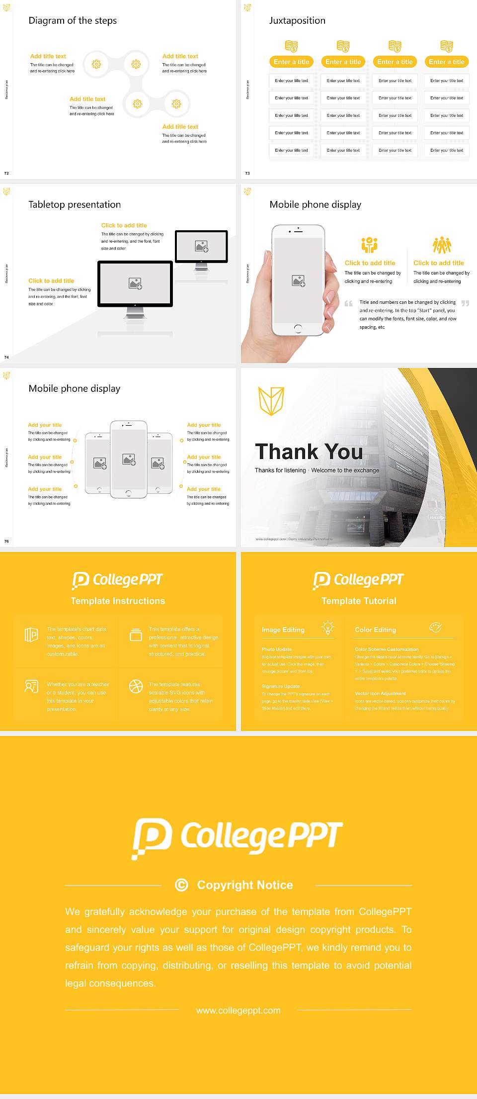 Devry University-Pennsylvania Competition/Entrepreneurship Contest PPT Template4:3 ratio PPT effect preview image9