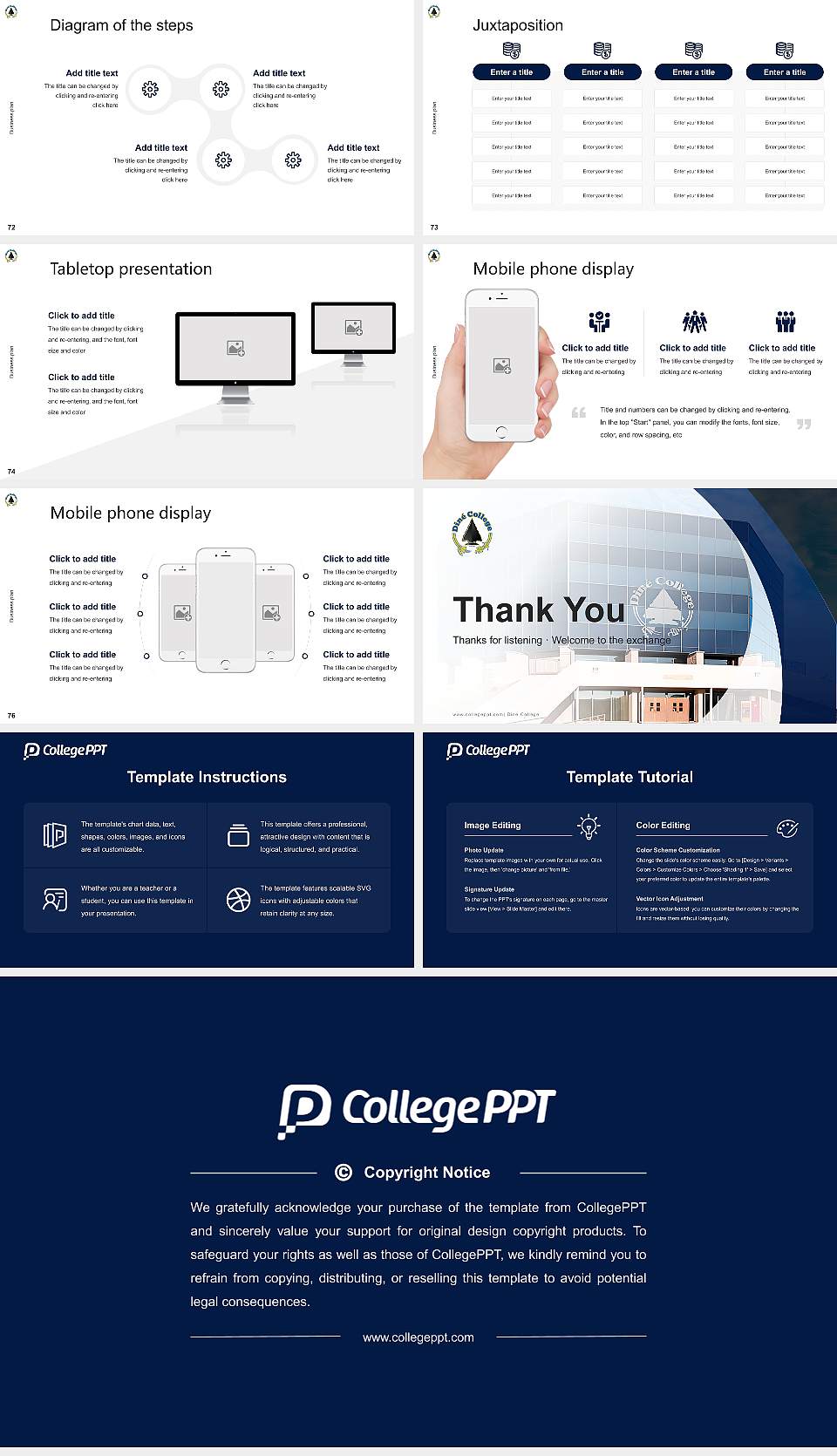 Dine College Competition/Entrepreneurship Contest PPT Template16:9 ratio PPT effect preview image9