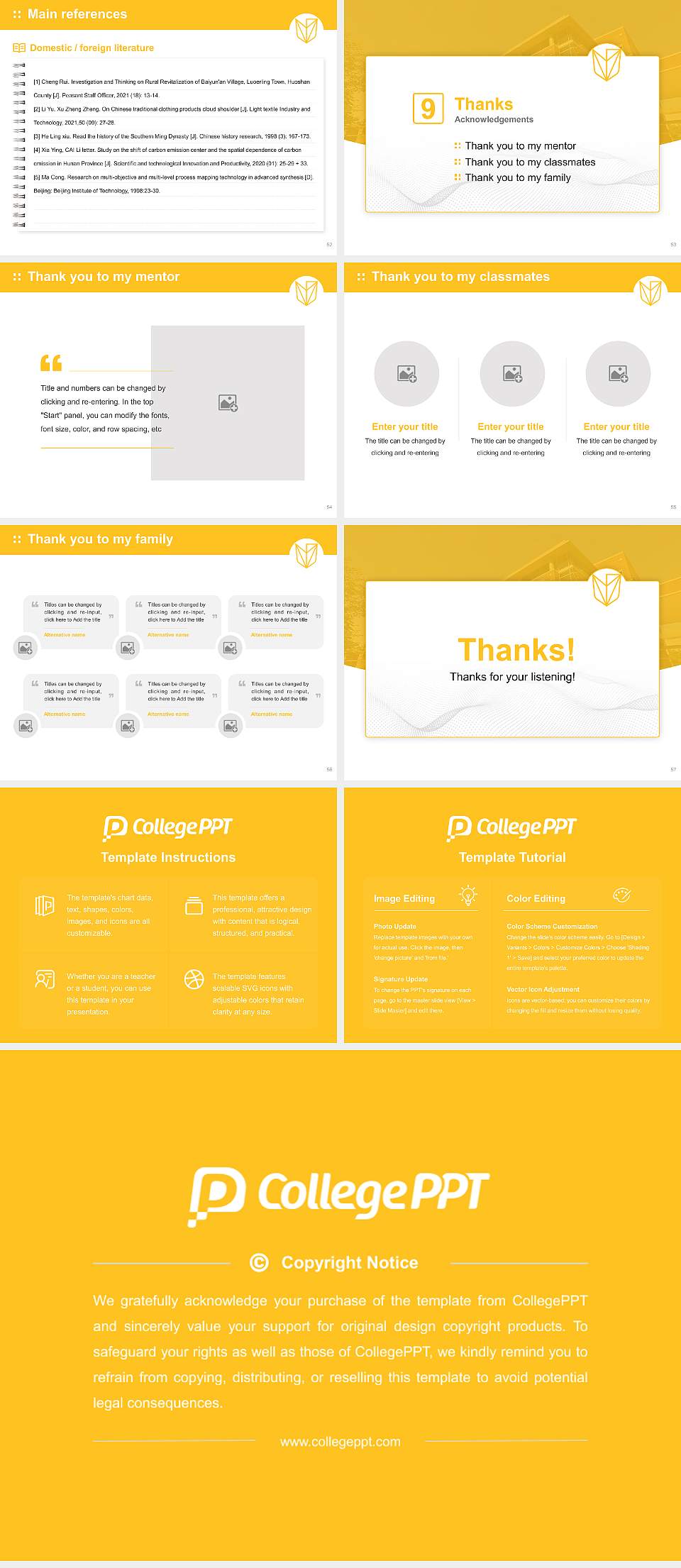 Devry University-Ohio Graduation Thesis Defense PPT Template4:3 ratio PPT effect preview image7