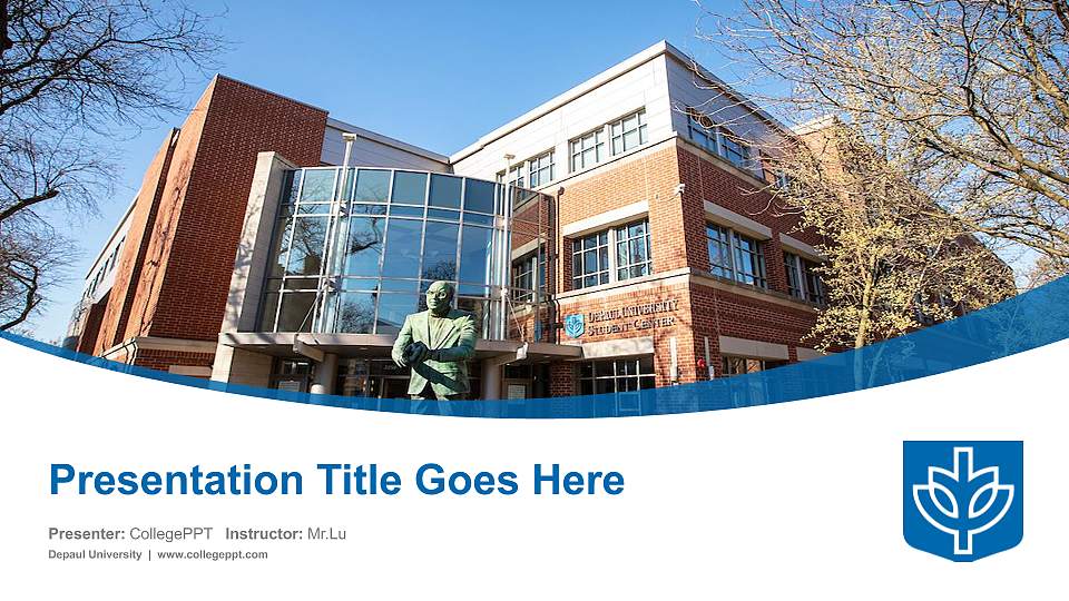 Depaul University Course/Courseware Creation PPT Template16:9 ratio PPT effect preview image