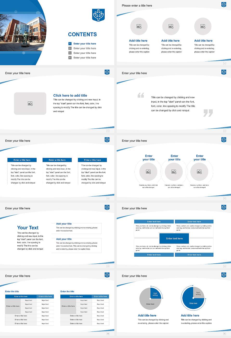 Depaul University Course/Courseware Creation PPT Template16:9 ratio PPT effect preview image2