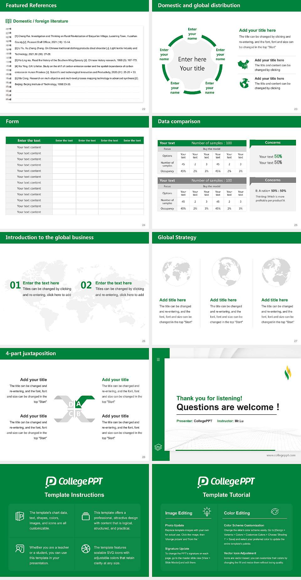 Delaware Valley University Thesis Proposal/Graduation Defense PPT Template4:3 ratio PPT effect preview image4