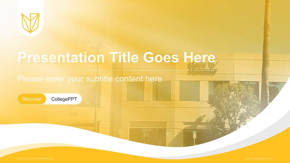 Devry University-California Lecture Sharing and Networking Event PPT Template16:9 ratio PPT effect preview image