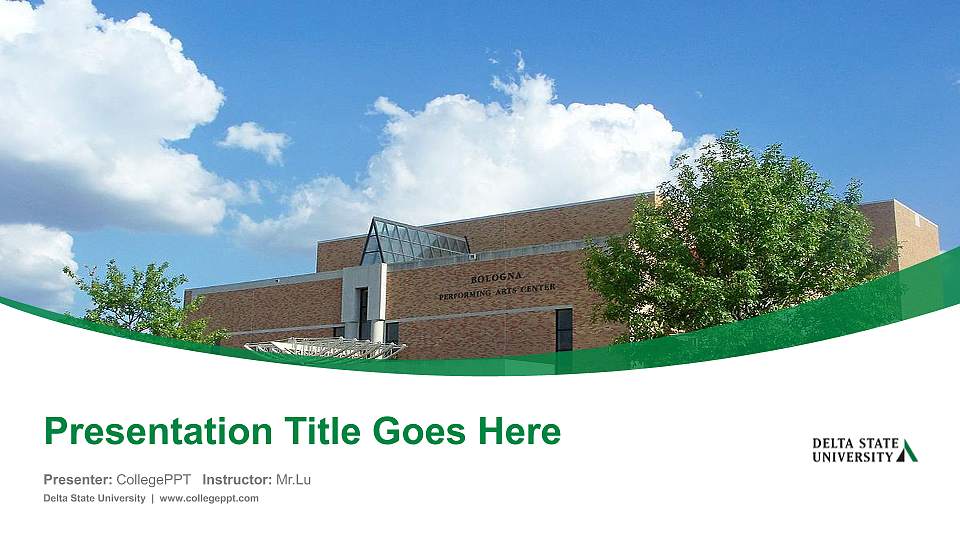 Delta State University Course/Courseware Creation PPT Template16:9 ratio PPT effect preview image1