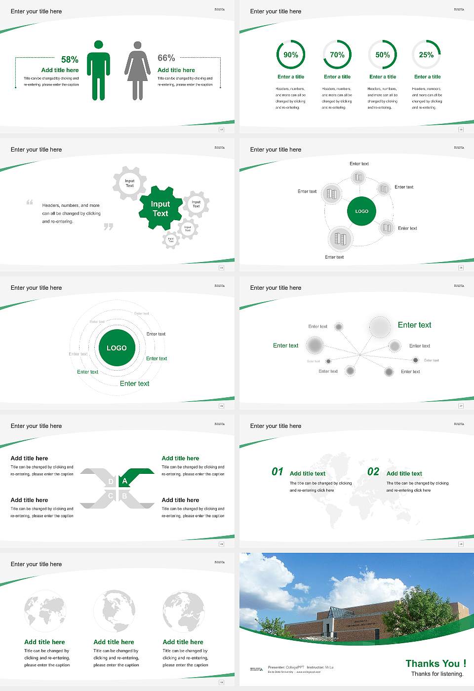 Delta State University Course/Courseware Creation PPT Template16:9 ratio PPT effect preview image4