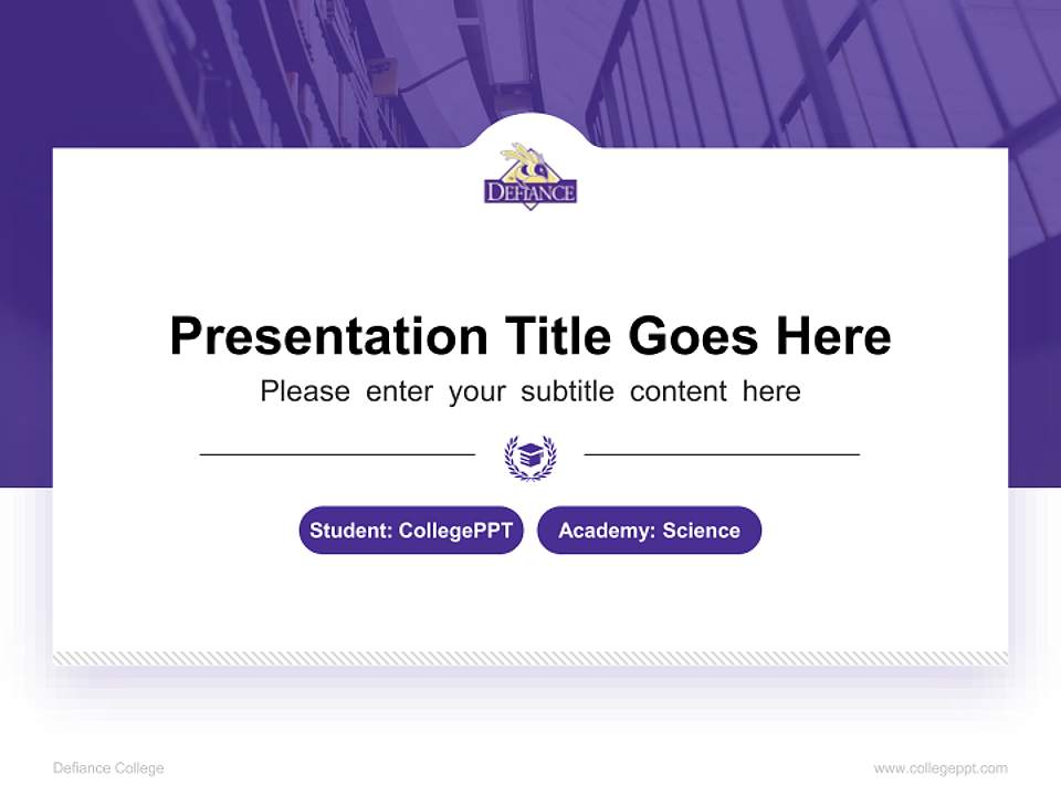 Defiance College National Scholarship Defense PPT Template4:3 ratio PPT effect preview image4