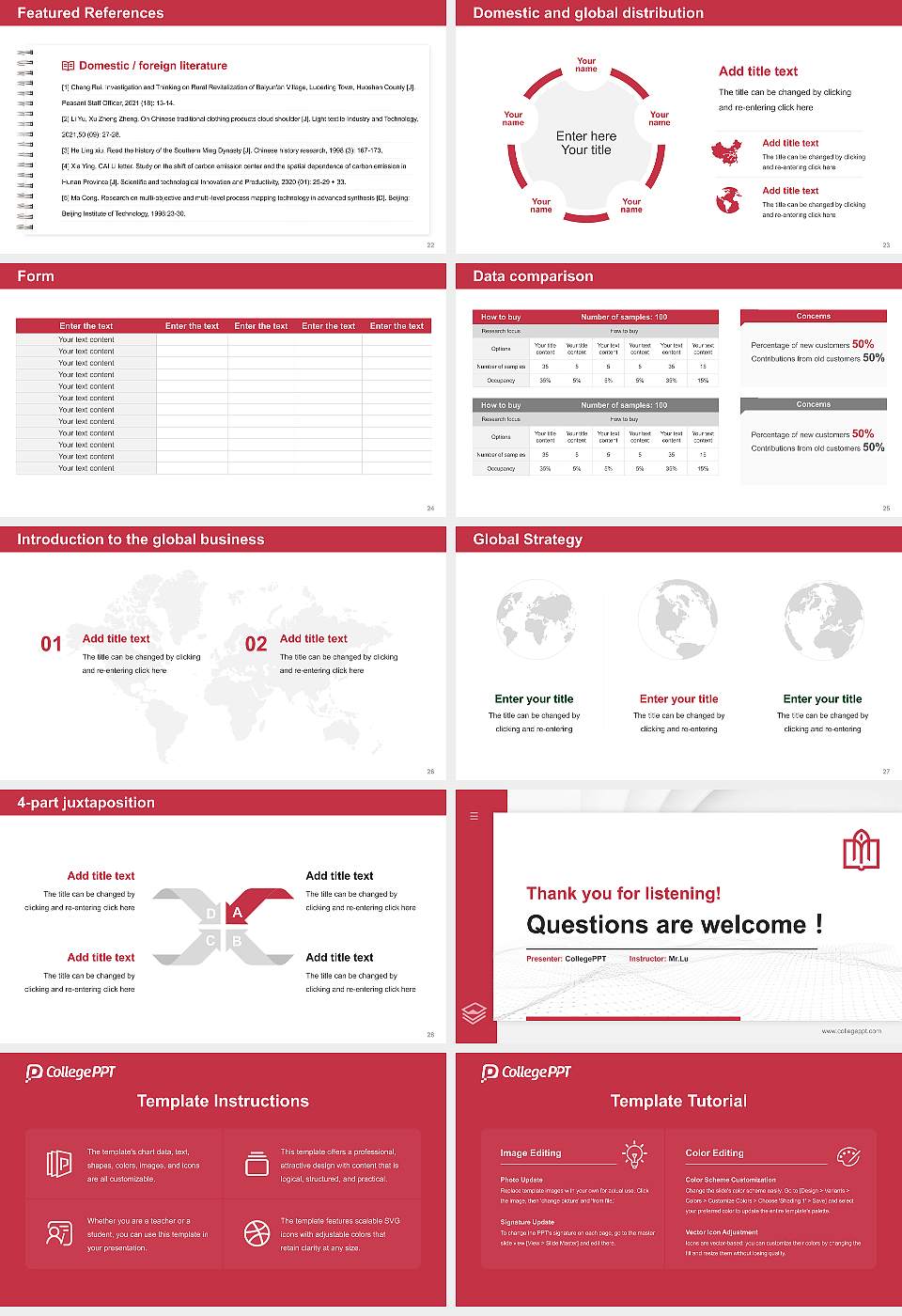 Desales University Thesis Proposal/Graduation Defense PPT Template16:9 ratio PPT effect preview image4