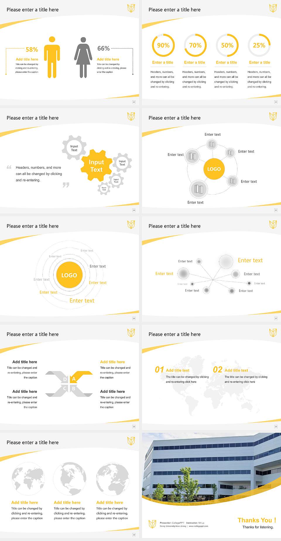Devry University-New Jersey Course/Courseware Creation PPT Template4:3 ratio PPT effect preview image4