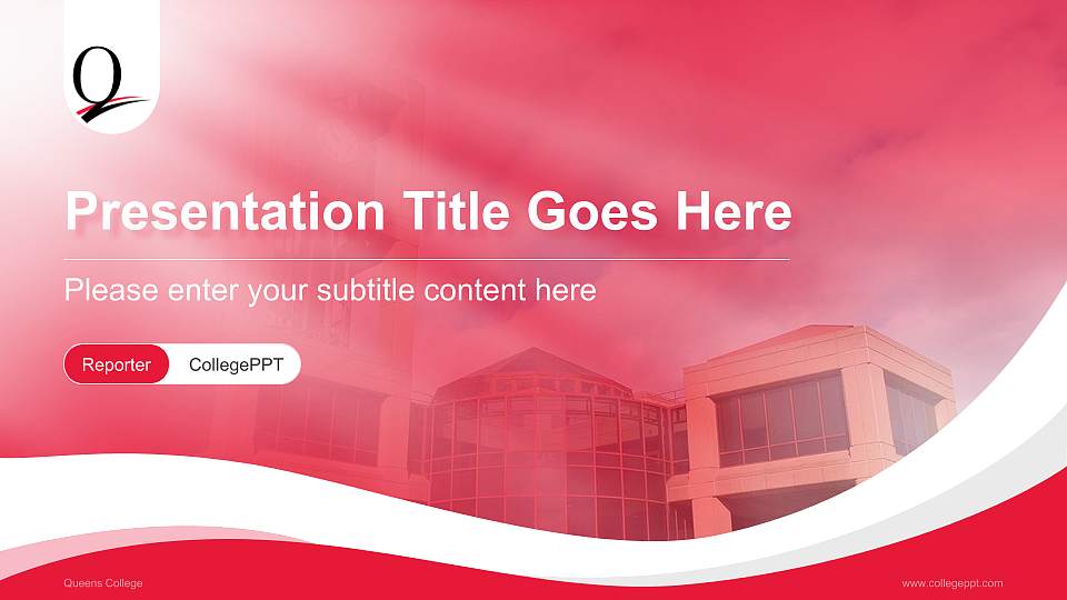 Queens College Lecture Sharing and Networking Event PPT Template16:9 ratio PPT effect preview image