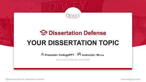 Dewey University-Carolina Graduation Thesis Defense PPT Template