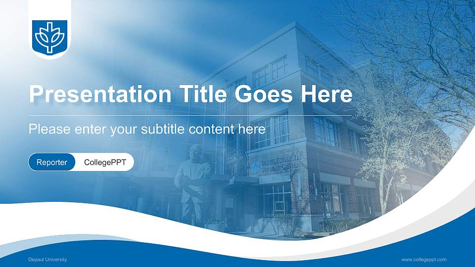 Depaul University Lecture Sharing and Networking Event PPT Template16:9 ratio PPT effect preview image