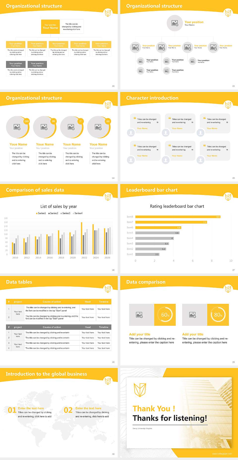 Devry University-Virginia Academic Presentation/Research Findings Report PPT Template4:3 ratio PPT effect preview image4