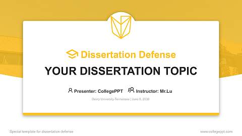Devry University-Tennessee Graduation Thesis Defense PPT Template