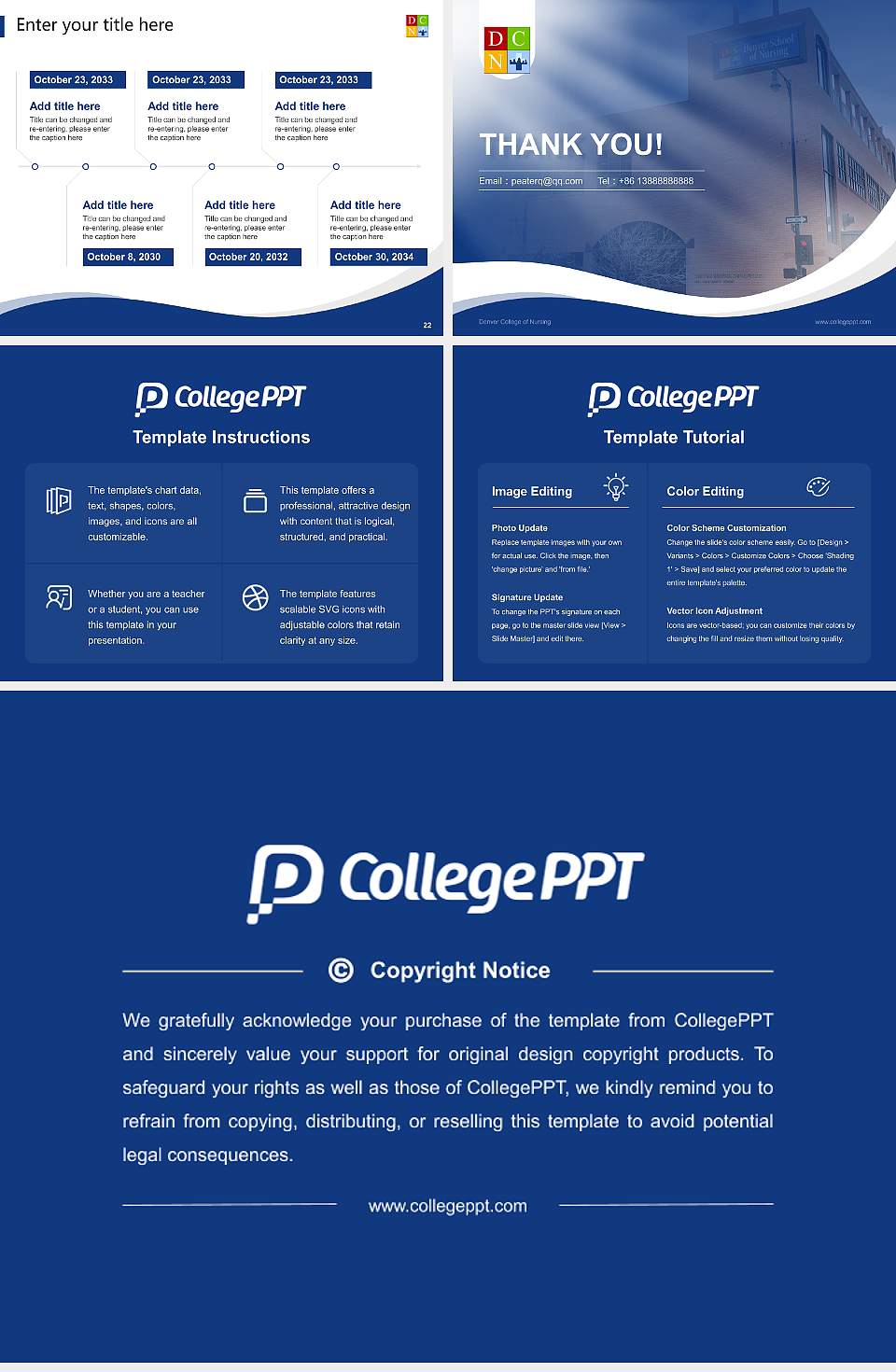 Denver College of Nursing Lecture Sharing and Networking Event PPT Template4:3 ratio PPT effect preview image4