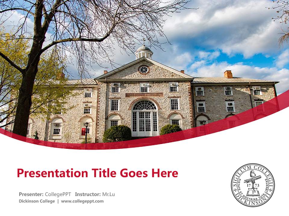Dickinson College Course/Courseware Creation PPT Template4:3 ratio PPT effect preview image5