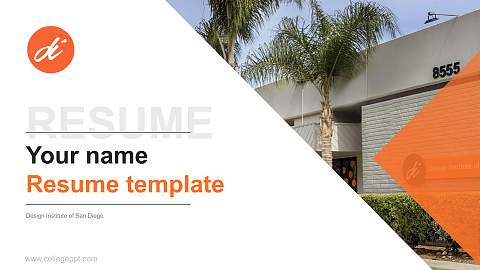 Design Institute of San Diego Resume PPT Template