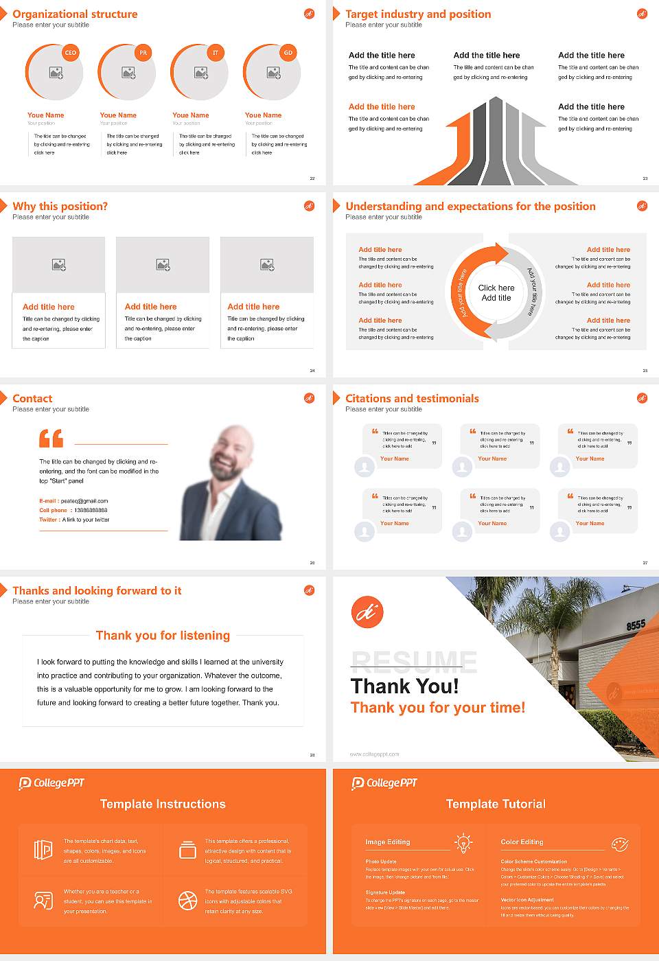 Design Institute of San Diego Resume PPT Template16:9 ratio PPT effect preview image4