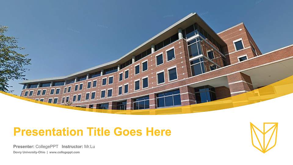 Devry University-Ohio Course/Courseware Creation PPT Template16:9 ratio PPT effect preview image