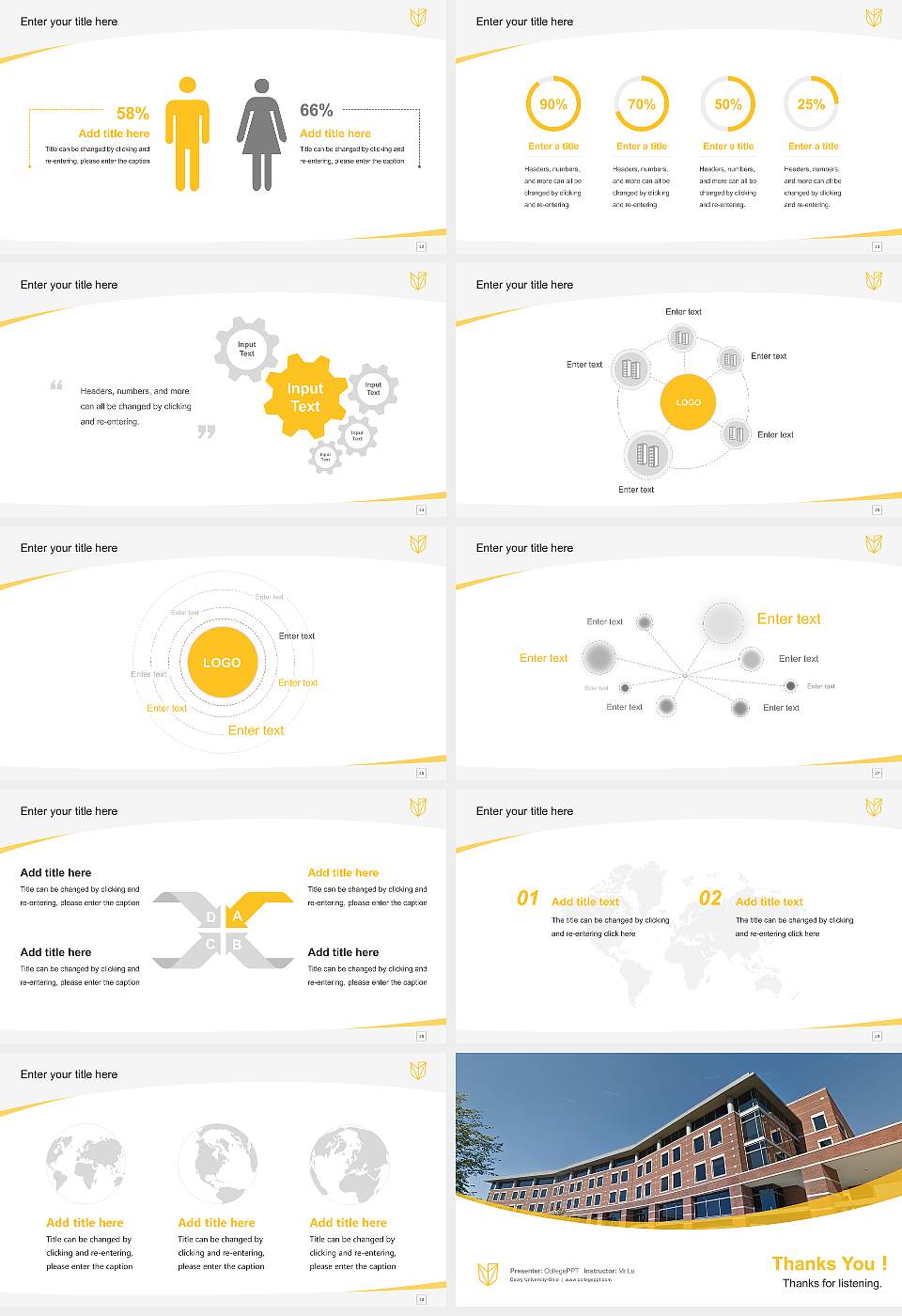 Devry University-Ohio Course/Courseware Creation PPT Template16:9 ratio PPT effect preview image4