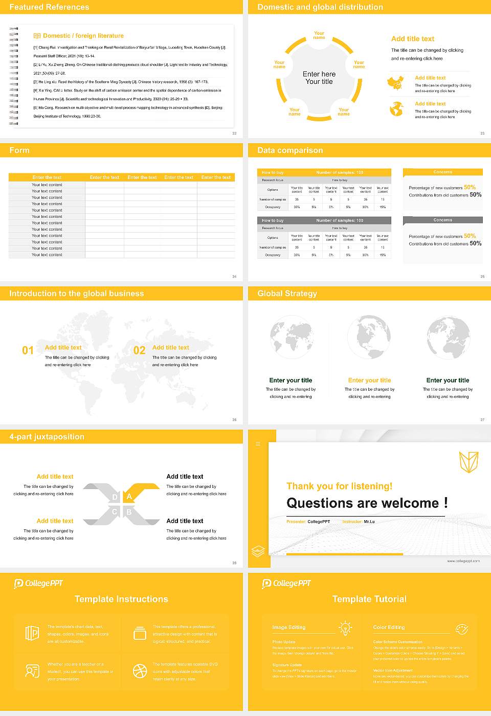 Devry College of New York Thesis Proposal/Graduation Defense PPT Template16:9 ratio PPT effect preview image4