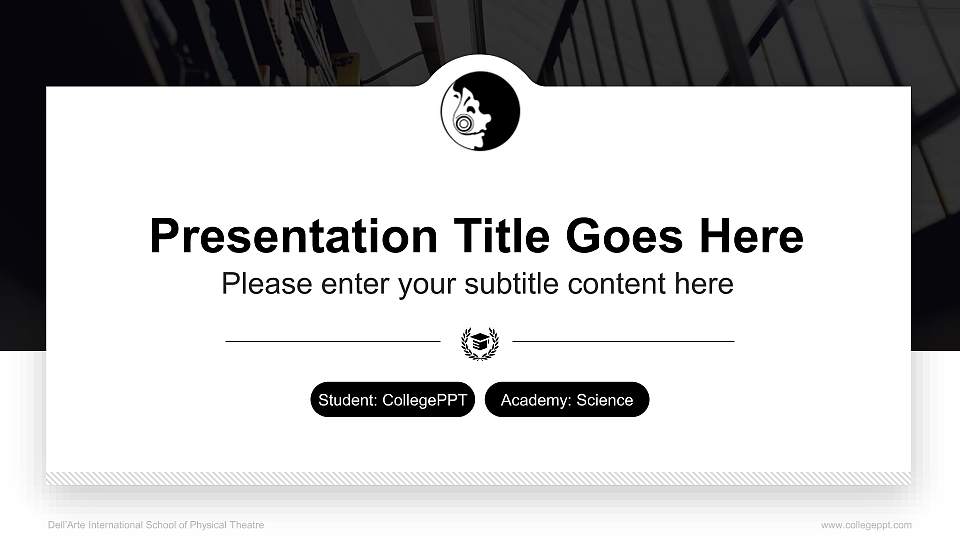 Dell’Arte International School of Physical Theatre National Scholarship Defense PPT Template16:9 ratio PPT effect preview image