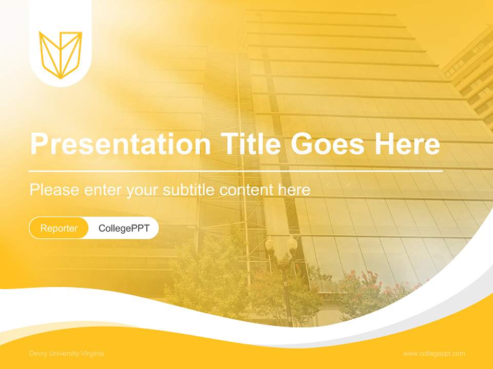 Devry University-Virginia Lecture Sharing and Networking Event PPT Template4:3 ratio PPT effect preview image4