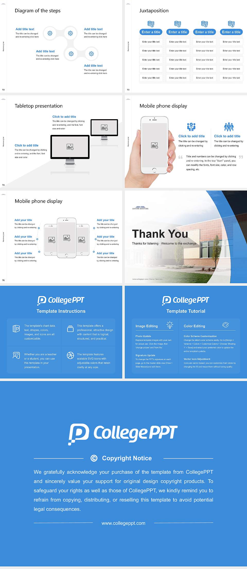 Denver Seminary Competition/Entrepreneurship Contest PPT Template4:3 ratio PPT effect preview image9