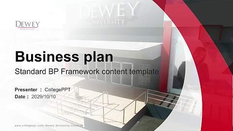Dewey University-Carolina Competition/Entrepreneurship Contest PPT Template
