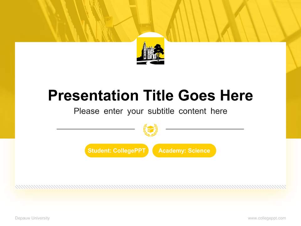 Depauw University National Scholarship Defense PPT Template4:3 ratio PPT effect preview image4