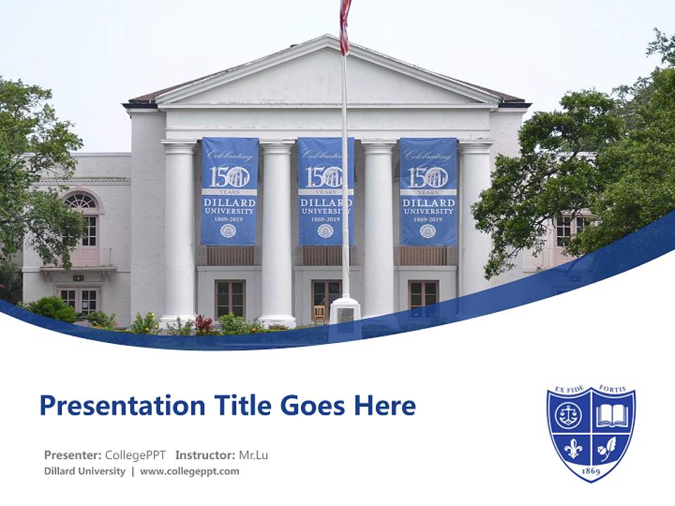 Dillard University Course/Courseware Creation PPT Template4:3 ratio PPT effect preview image5