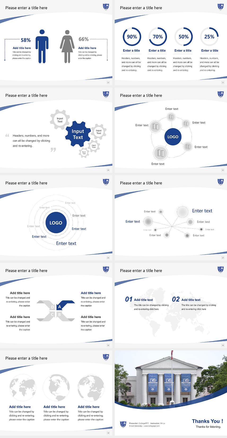 Dillard University Course/Courseware Creation PPT Template4:3 ratio PPT effect preview image4